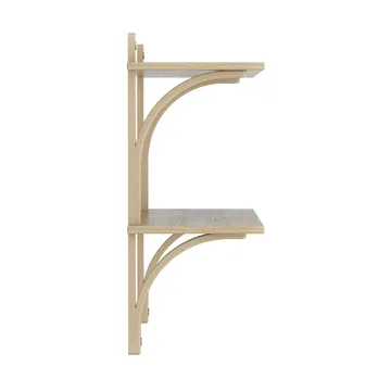 Levi 선반 - Lacquered oak-brass, 2 shelves, 90 cm - Swedese | 스웨데제