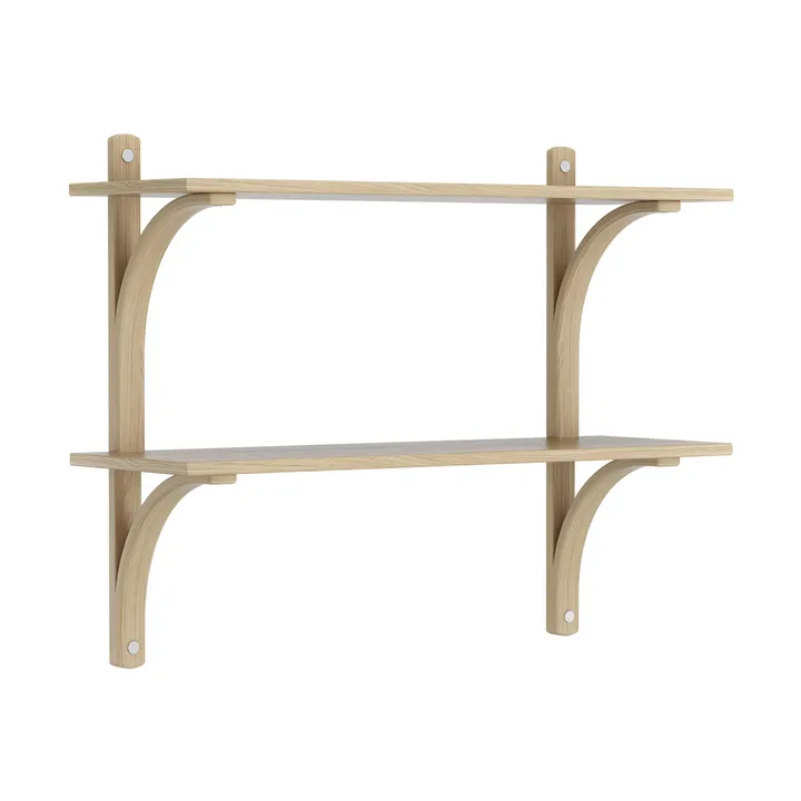 Levi 선반 - Lacquered oak-stainless steel, 2 shelves, 90 cm - Swedese | 스웨데제