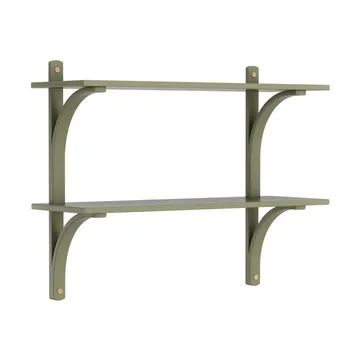 Levi 선반 - Moss green, brass, 2 shelves, 90 cm - Swedese | 스웨데제