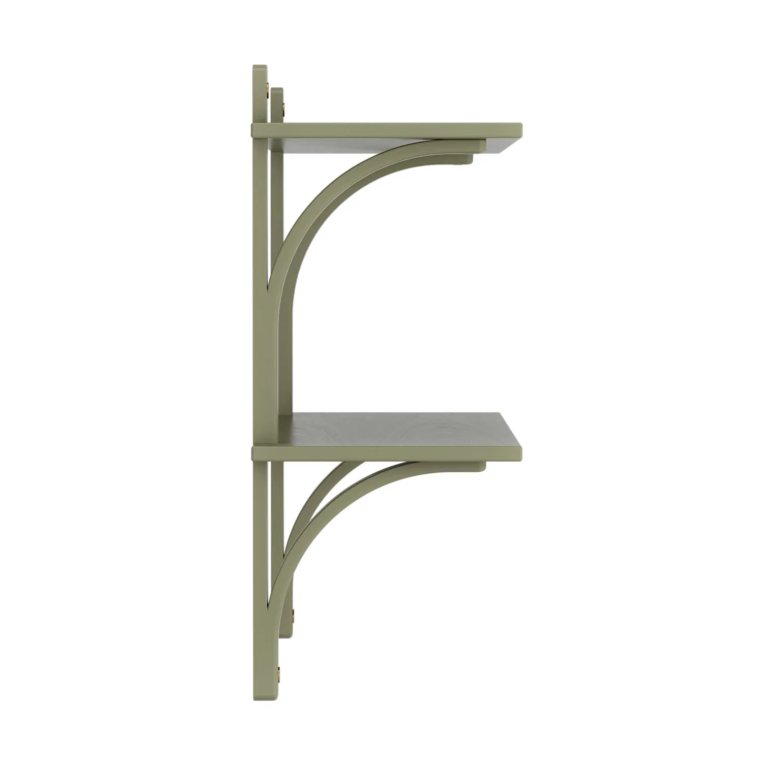 Levi 선반, Moss green, brass, 2 shelves, 90 cm Swedese | 스웨데제