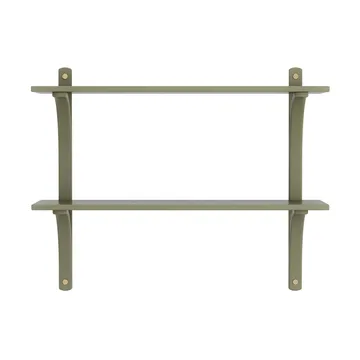 Levi 선반 - Moss green, brass, 2 shelves, 90 cm - Swedese | 스웨데제