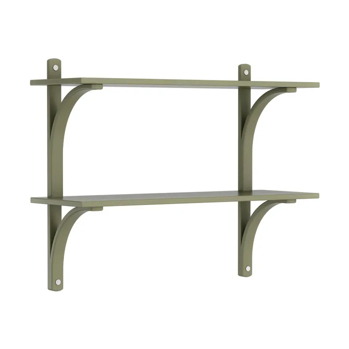 Levi 선반 - Moss green-stainless steel, 2 shelves, 90 cm - Swedese | 스웨데제