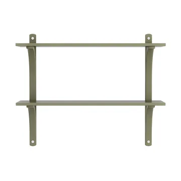 Levi 선반 - Moss green-stainless steel, 2 shelves, 90 cm - Swedese | 스웨데제