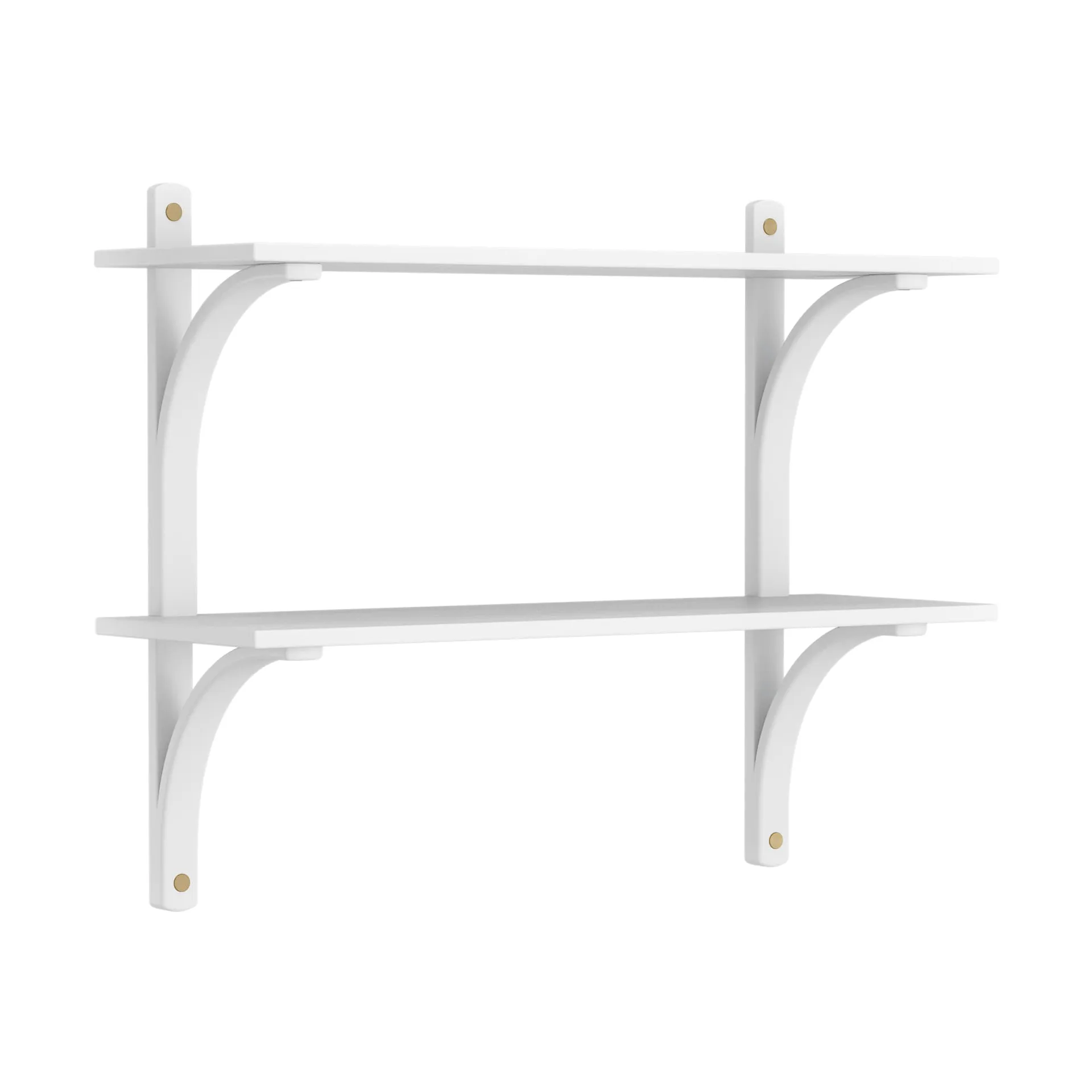 Levi 선반, White ash-brass, 2 shelves, 90 cm Swedese | 스웨데제