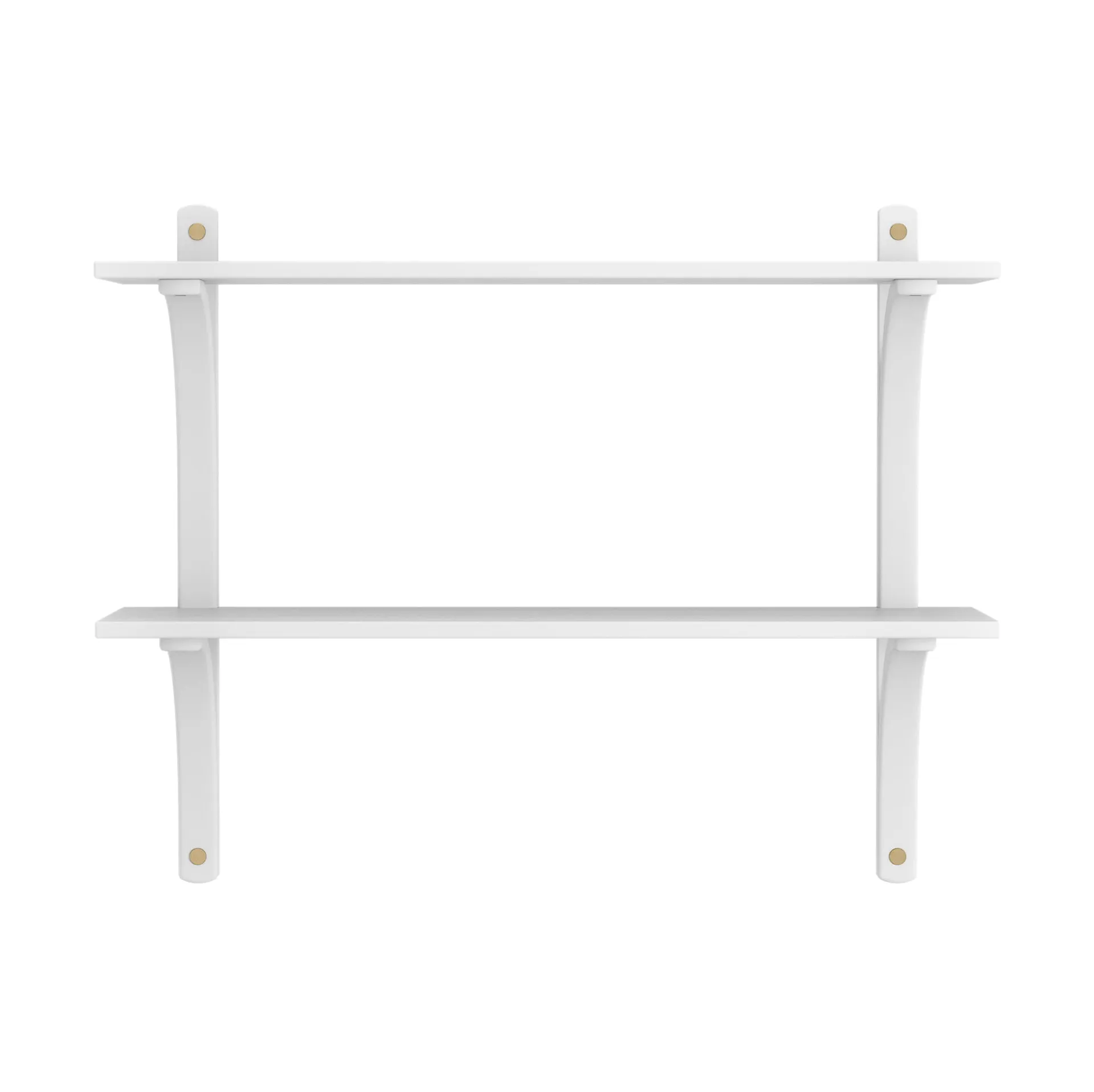 Levi 선반, White ash-brass, 2 shelves, 90 cm Swedese | 스웨데제