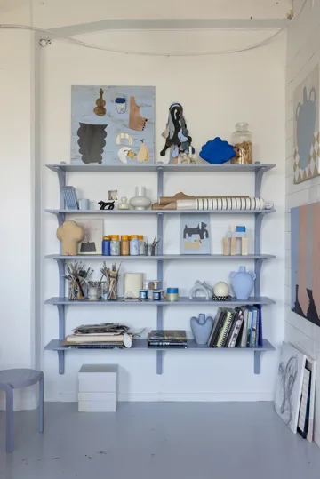 Levi 선반 - White ash-stainless steel, 2 shelves, 90 cm - Swedese | 스웨데제