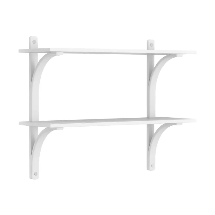Levi 선반 - White ash-stainless steel, 2 shelves, 90 cm - Swedese | 스웨데제