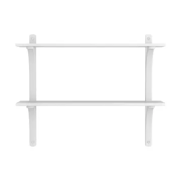 Levi 선반 - White ash-stainless steel, 2 shelves, 90 cm - Swedese | 스웨데제