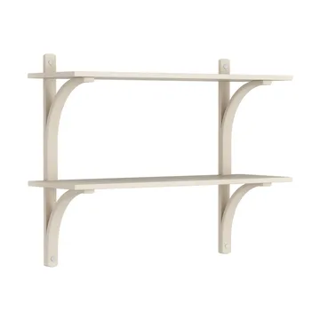 Levi 선반 - White-pigmented ash-stainless steel, 2 shelves, 90 cm - Swedese | 스웨데제