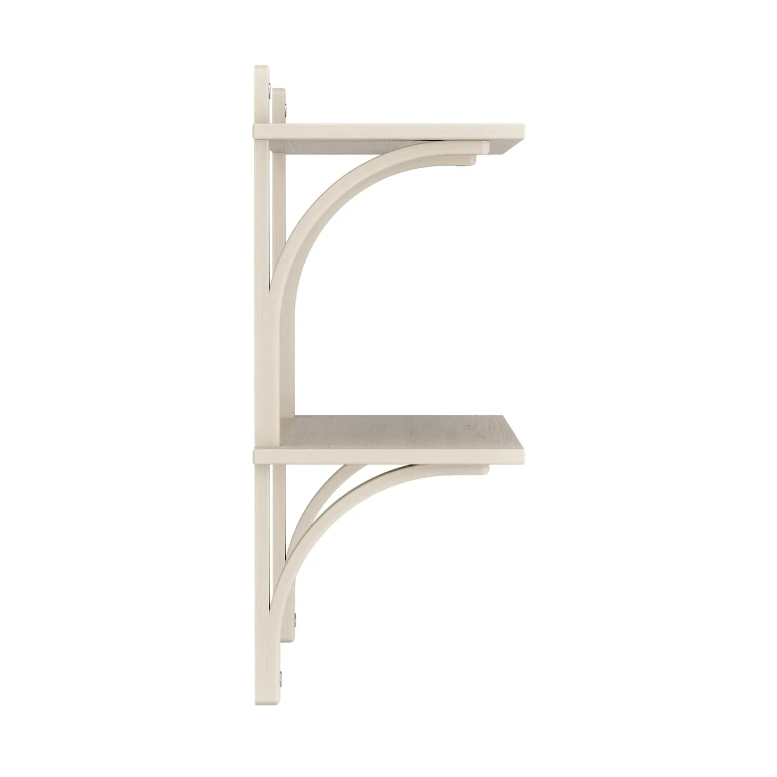 Levi 선반, White-pigmented ash-stainless steel, 2 shelves, 90 cm Swedese | 스웨데제