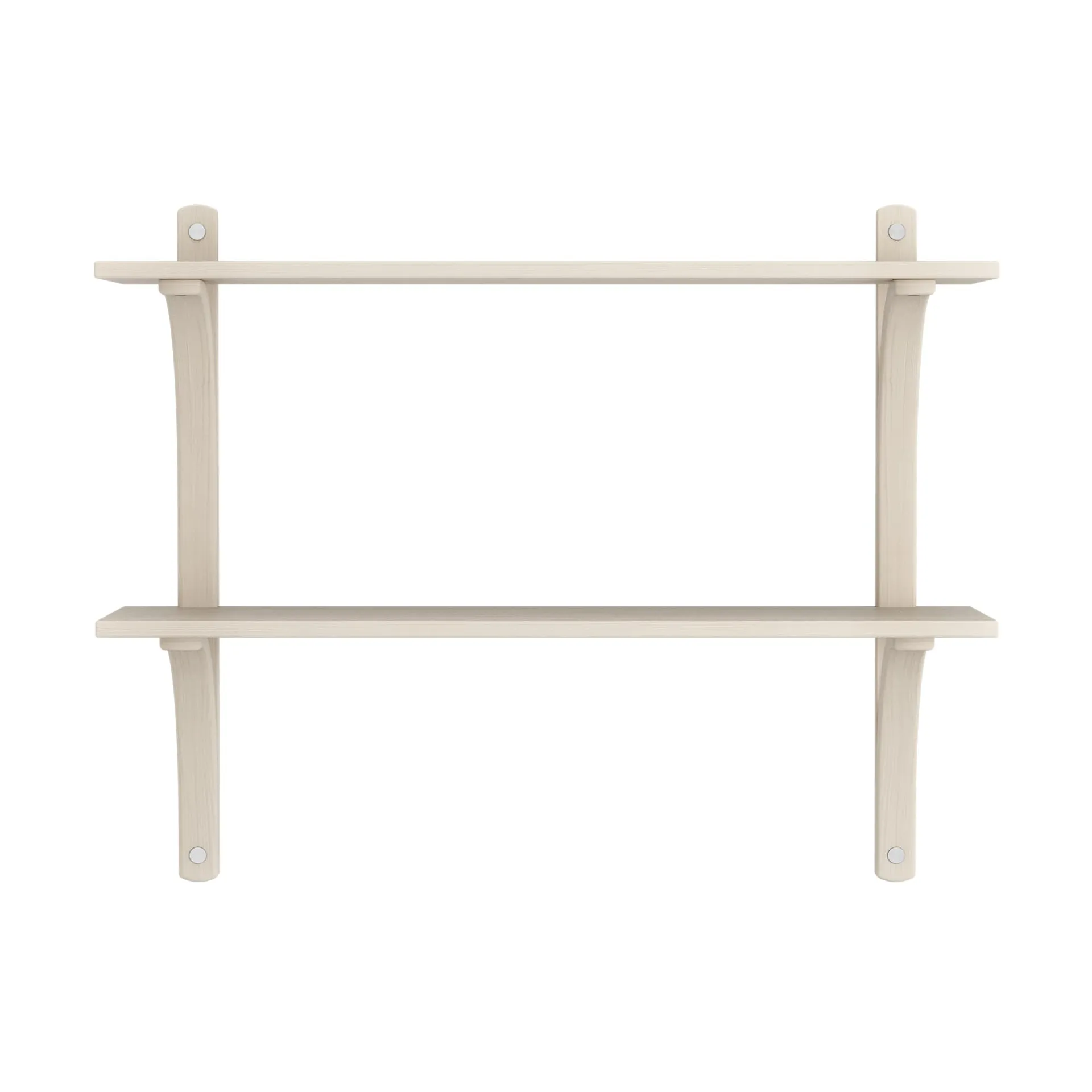 Levi 선반, White-pigmented ash-stainless steel, 2 shelves, 90 cm Swedese | 스웨데제