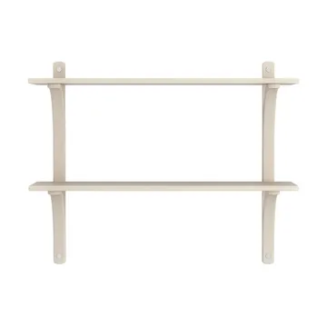 Levi 선반 - White-pigmented ash-stainless steel, 2 shelves, 90 cm - Swedese | 스웨데제