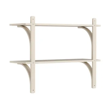 Levi 선반 - White-pigmented ash-stainless steel, 2 shelves, 90 cm - Swedese | 스웨데제