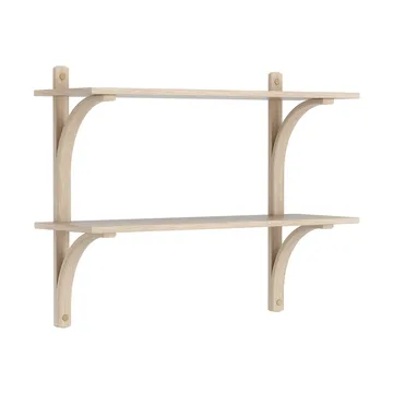 Levi 선반 - White-pigmented oak-brass, 2 shelves, 90 cm - Swedese | 스웨데제