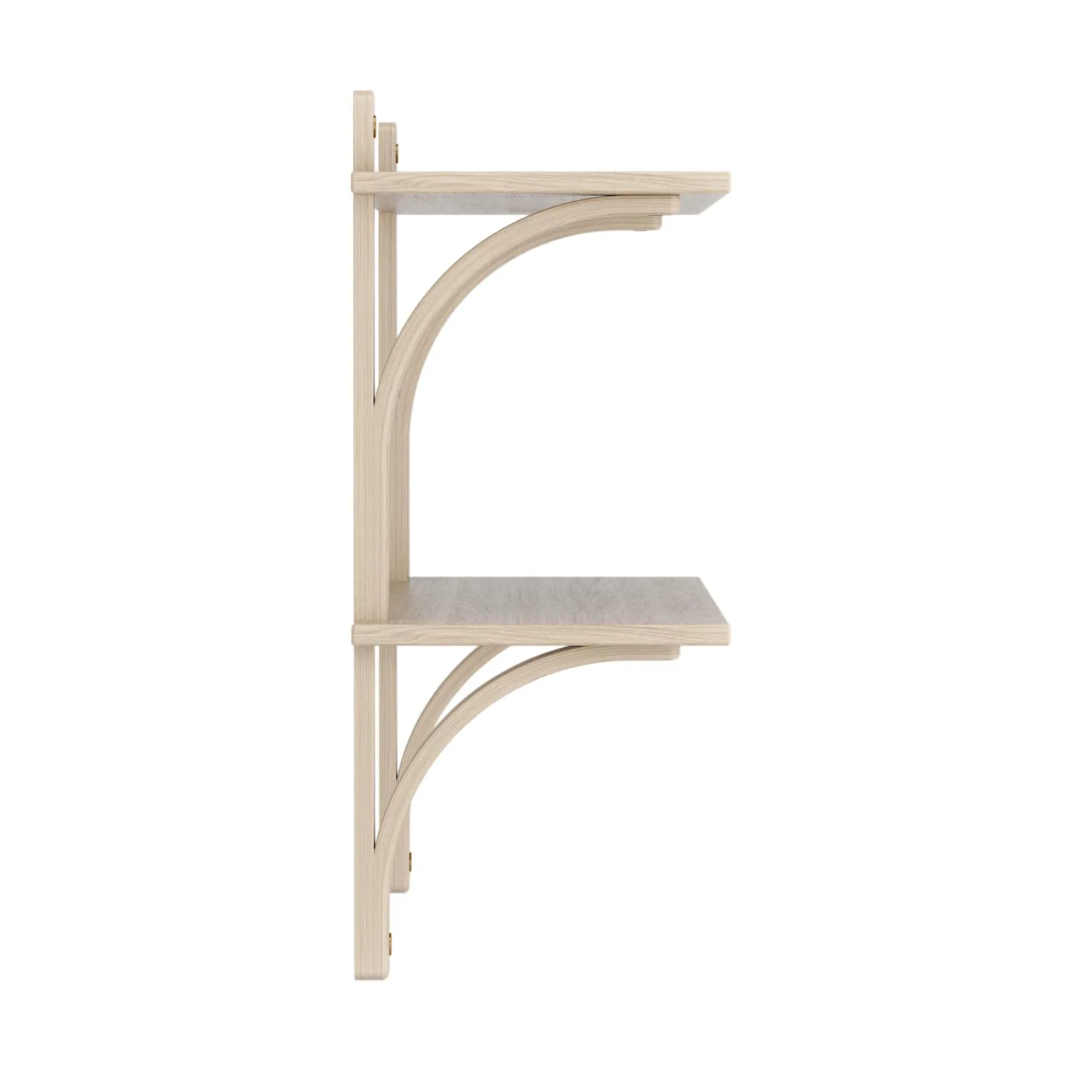 Levi 선반, White-pigmented oak-brass, 2 shelves, 90 cm Swedese | 스웨데제