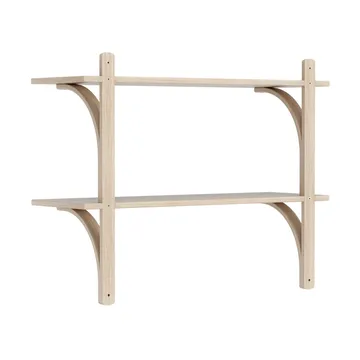 Levi 선반 - White-pigmented oak-brass, 2 shelves, 90 cm - Swedese | 스웨데제