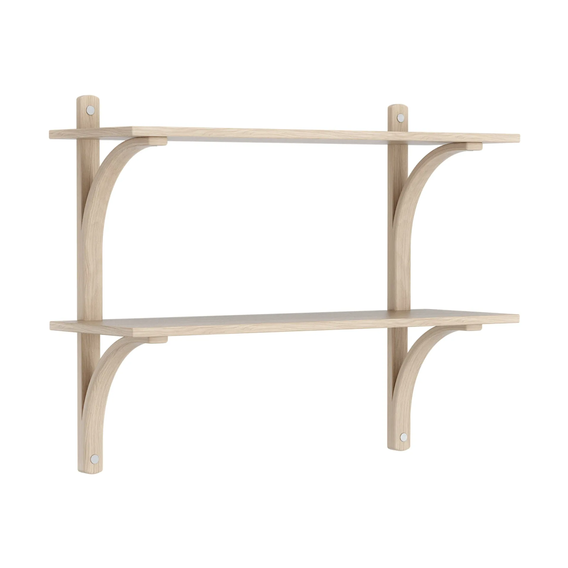 Levi 선반, White-pigmented oak-stainless steel, 2 shelves, 90 cm Swedese | 스웨데제