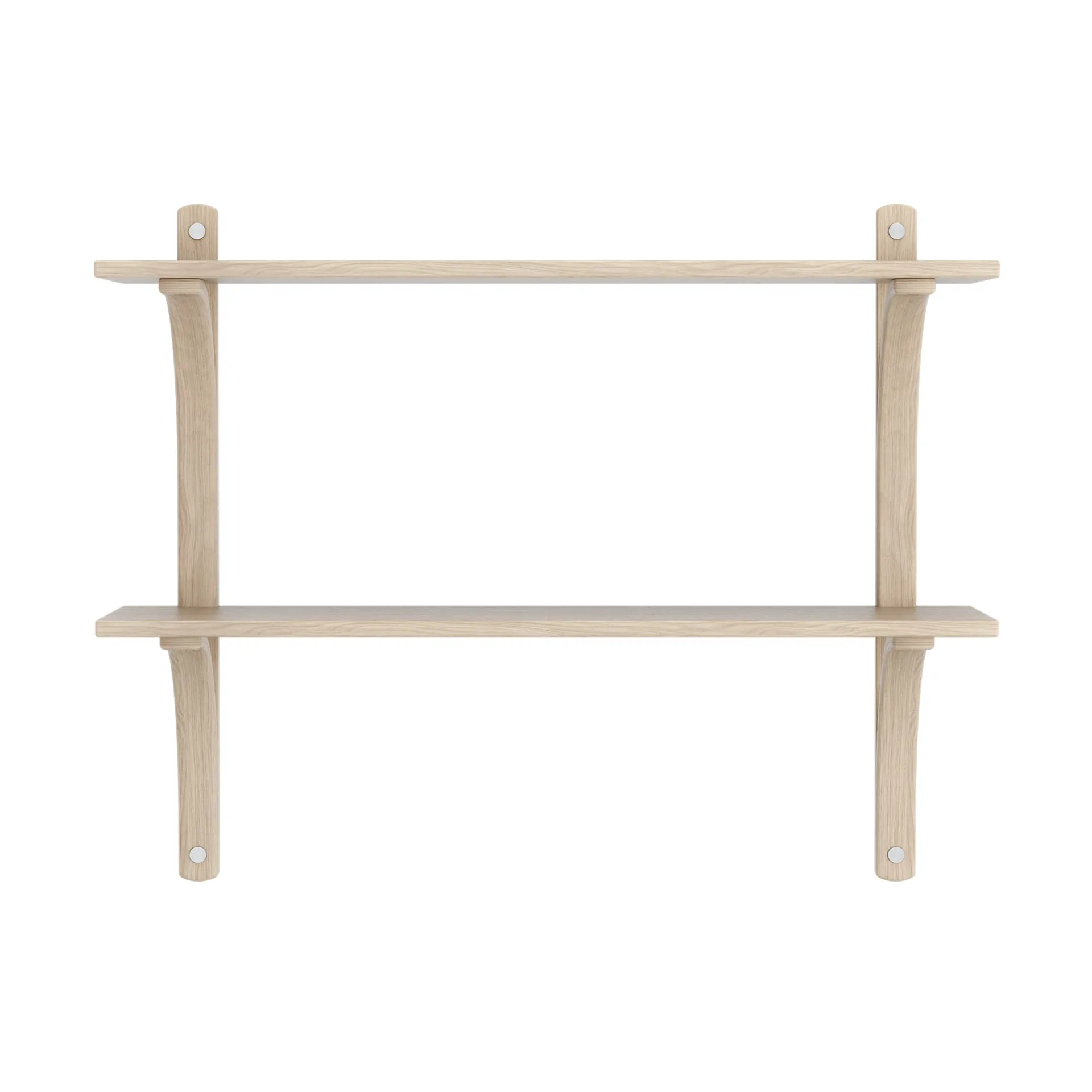 Levi 선반, White-pigmented oak-stainless steel, 2 shelves, 90 cm Swedese | 스웨데제