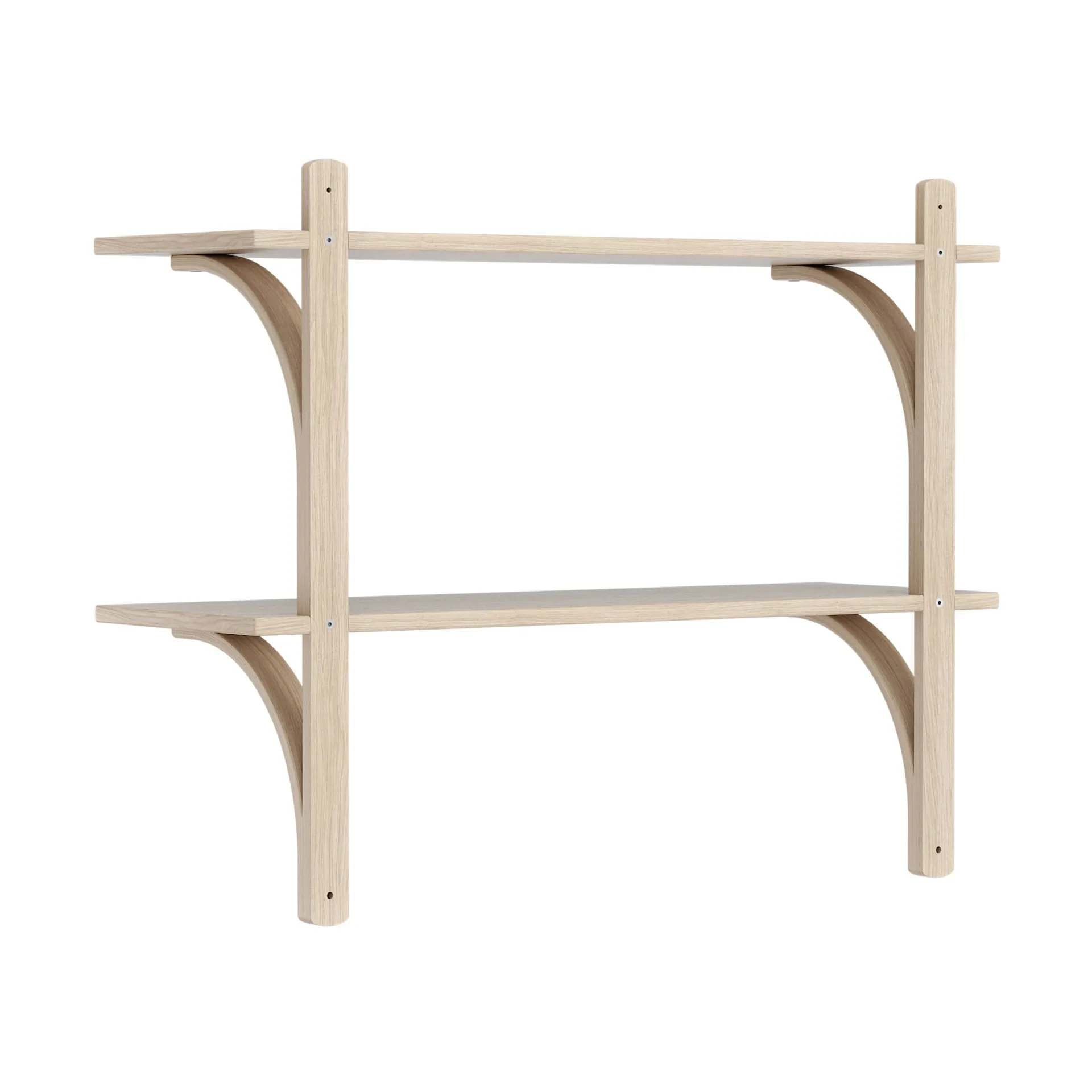 Levi 선반, White-pigmented oak-stainless steel, 2 shelves, 90 cm Swedese | 스웨데제