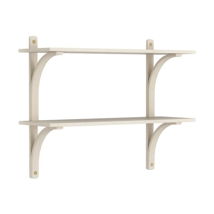 Levi 선반 - White-stained ash-brass, 2 shelves, 90 cm - Swedese | 스웨데제