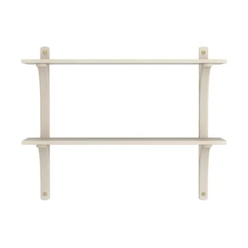 Levi 선반 - White-stained ash-brass, 2 shelves, 90 cm - Swedese | 스웨데제