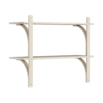 Levi 선반 - White-stained ash-brass, 2 shelves, 90 cm - Swedese | 스웨데제