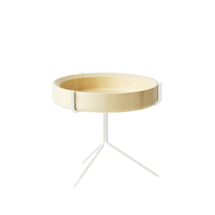 드럼 테이블 - Natural lacquer-h.36cm-white stand - Swedese | 스웨데제