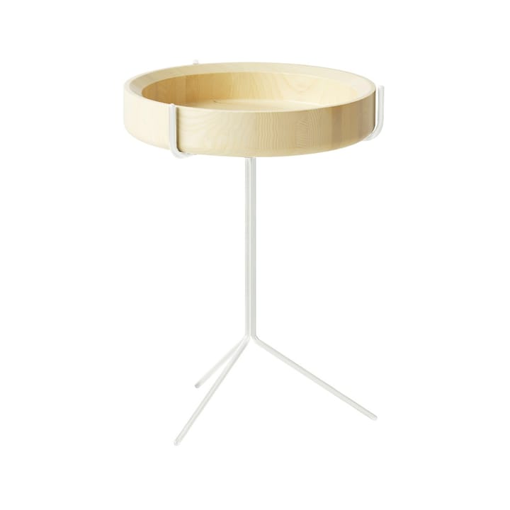 드럼 테이블 - Natural lacquer-h.56cm-white stand - Swedese | 스웨데제