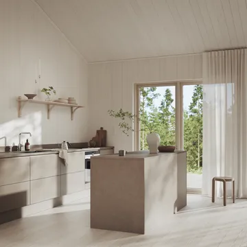 레비 선반 - White ash-brass, 2 shelves, 90 cm - Swedese | 스웨데제