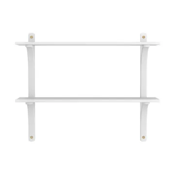 레비 선반 - White ash-brass, 2 shelves, 90 cm - Swedese | 스웨데제