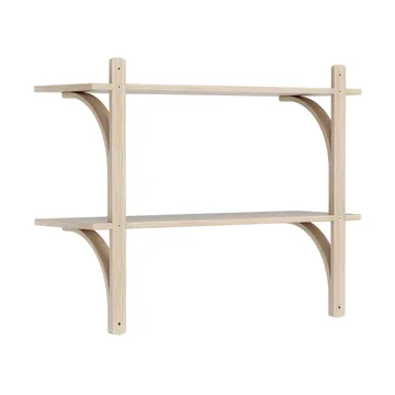 레비 선반 - White-pigmented oak-stainless steel, 2 shelves, 90 cm - Swedese | 스웨데제
