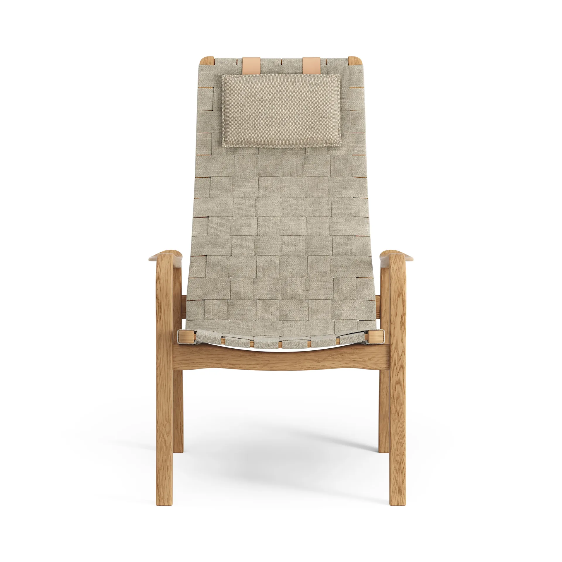 프리모 암체어 하이 & 넥 쿠션 오일드 오크, 내추럴 Swedese | 스웨데제