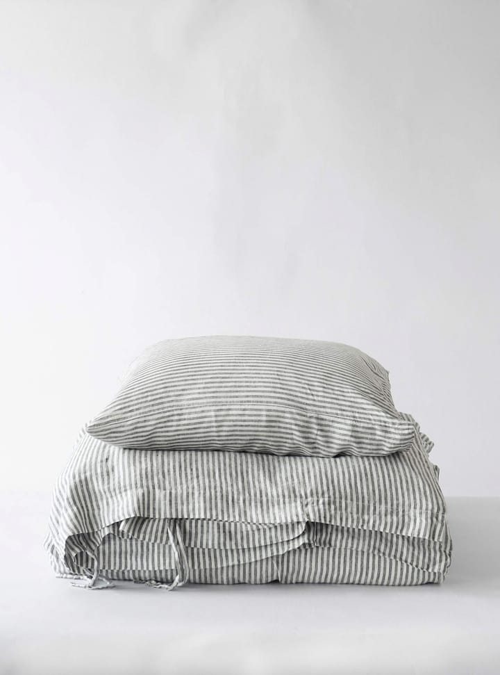 이불 커��버 리넨 140x200 cm, Grey/white Tell Me More | 텔미모어