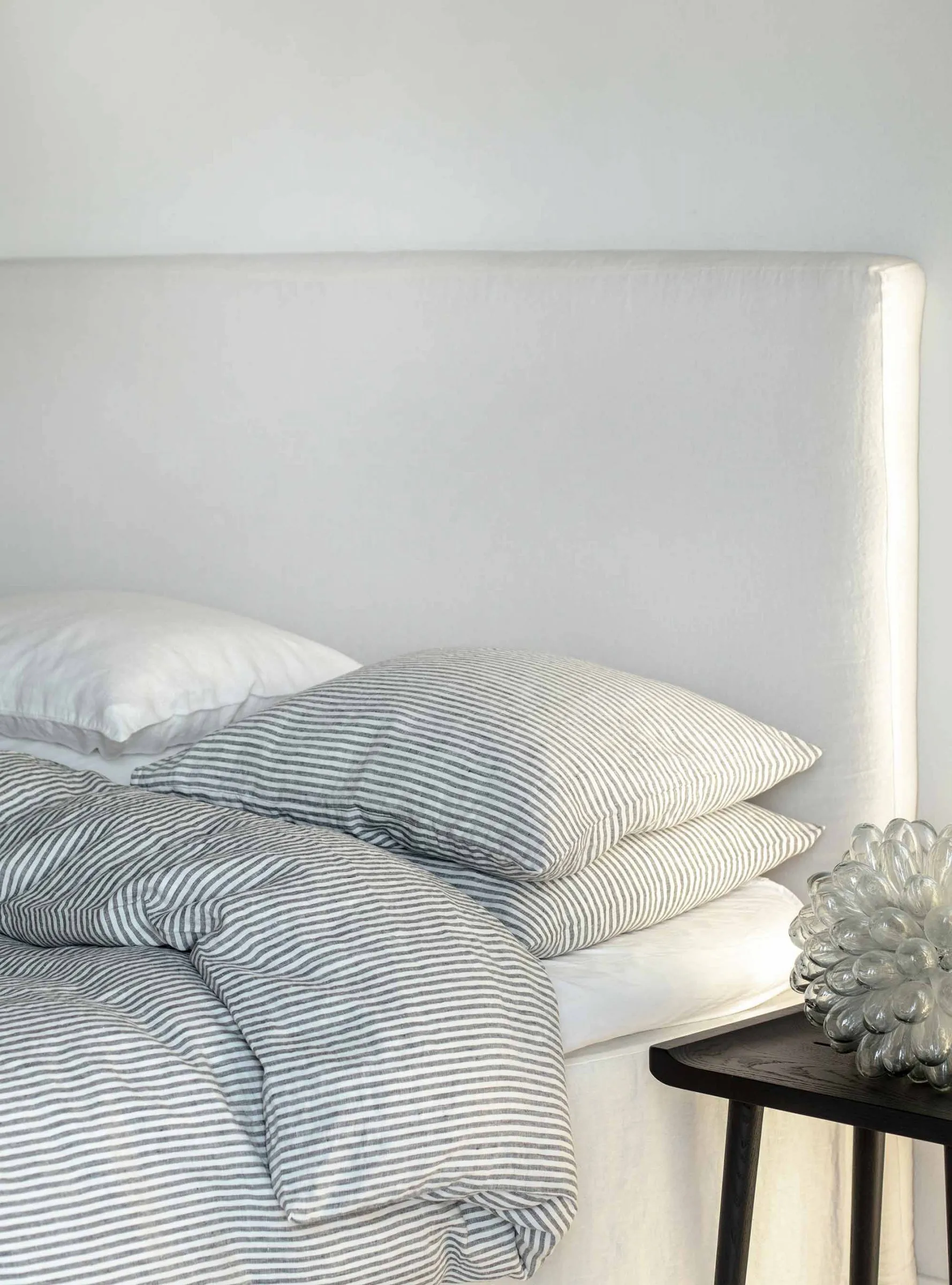 이불 커버 리넨 140x200 cm, Grey/white Tell Me More | 텔미모어