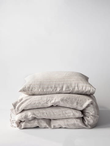 이불 커버 리넨 150x200 cm - Hazelnut stripe - Tell Me More | 텔미모어