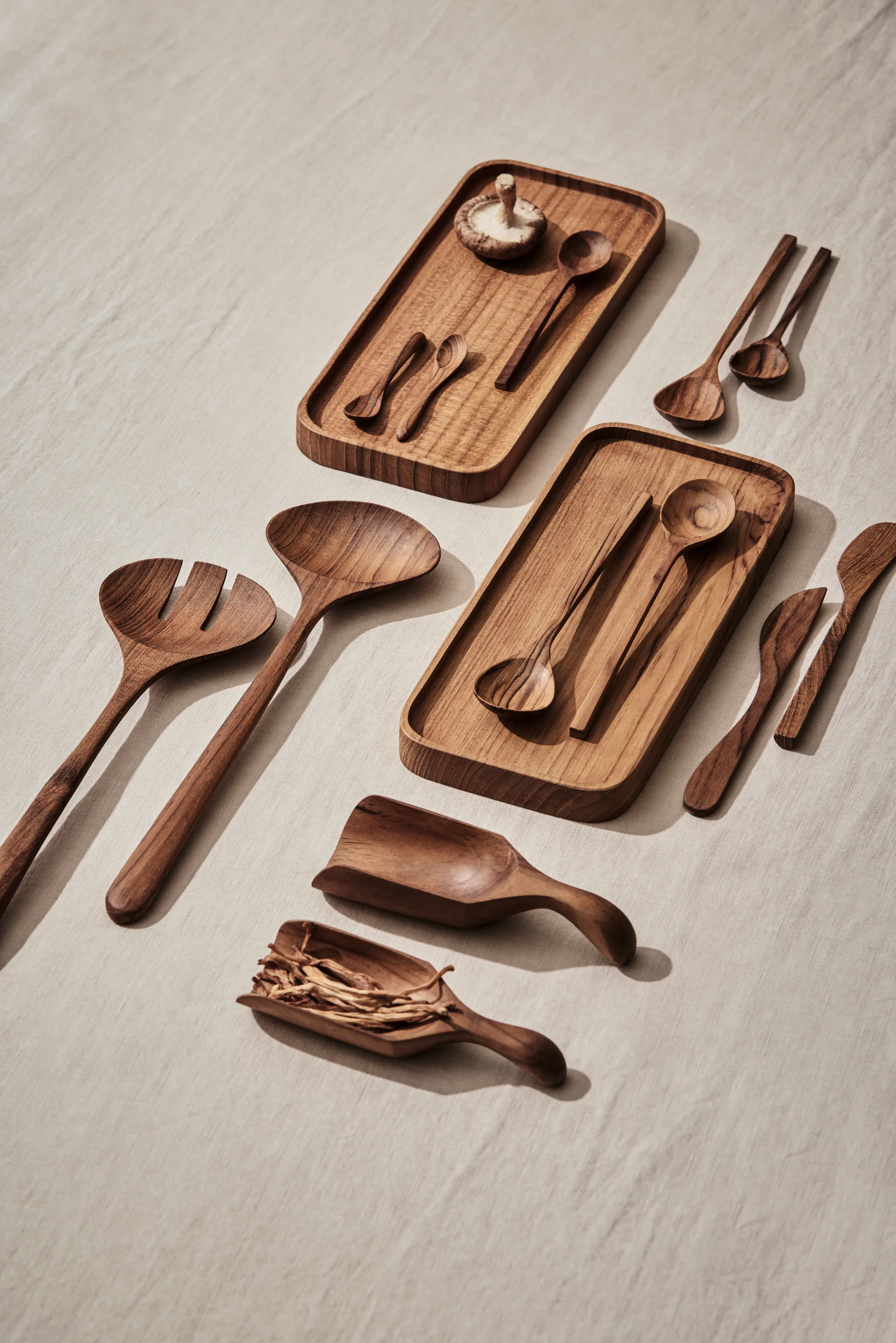 티크 샐러드 서버 2개 세트, Brown Tell Me More | 텔미모어