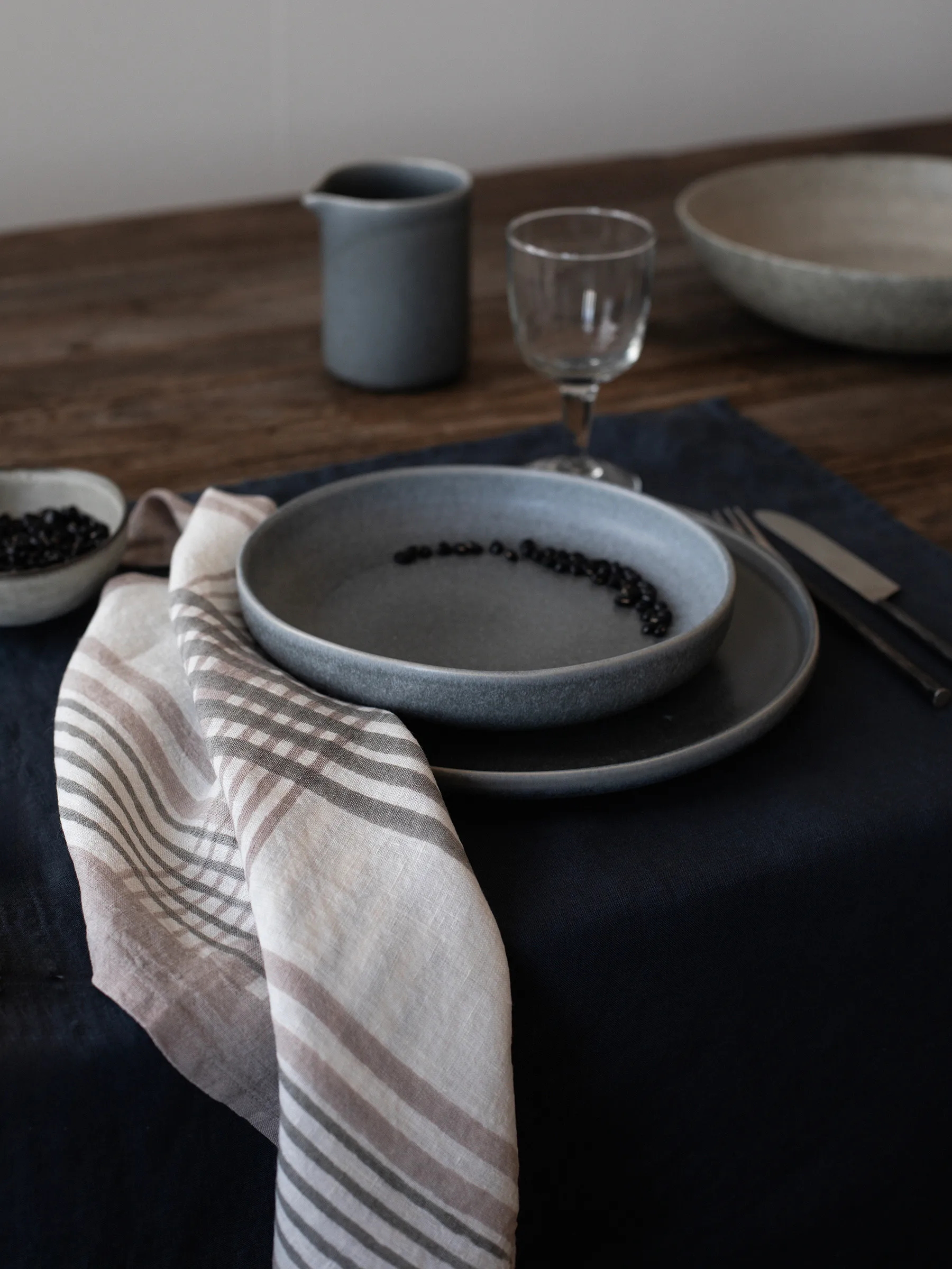 엘라 냅킨 50x50 cm, Grey checkered Tell Me More | 텔미모어