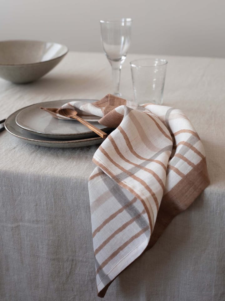��엘라 냅킨 50x50 cm, Hazelnut checkered Tell Me More | 텔미모어