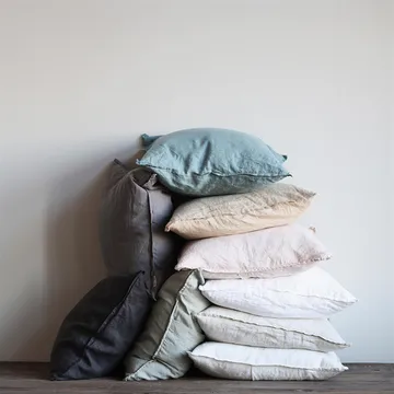 워시드 린넨 쿠션 커버 50x50 cm - warm grey (grey) - Tell Me More | 텔미모어