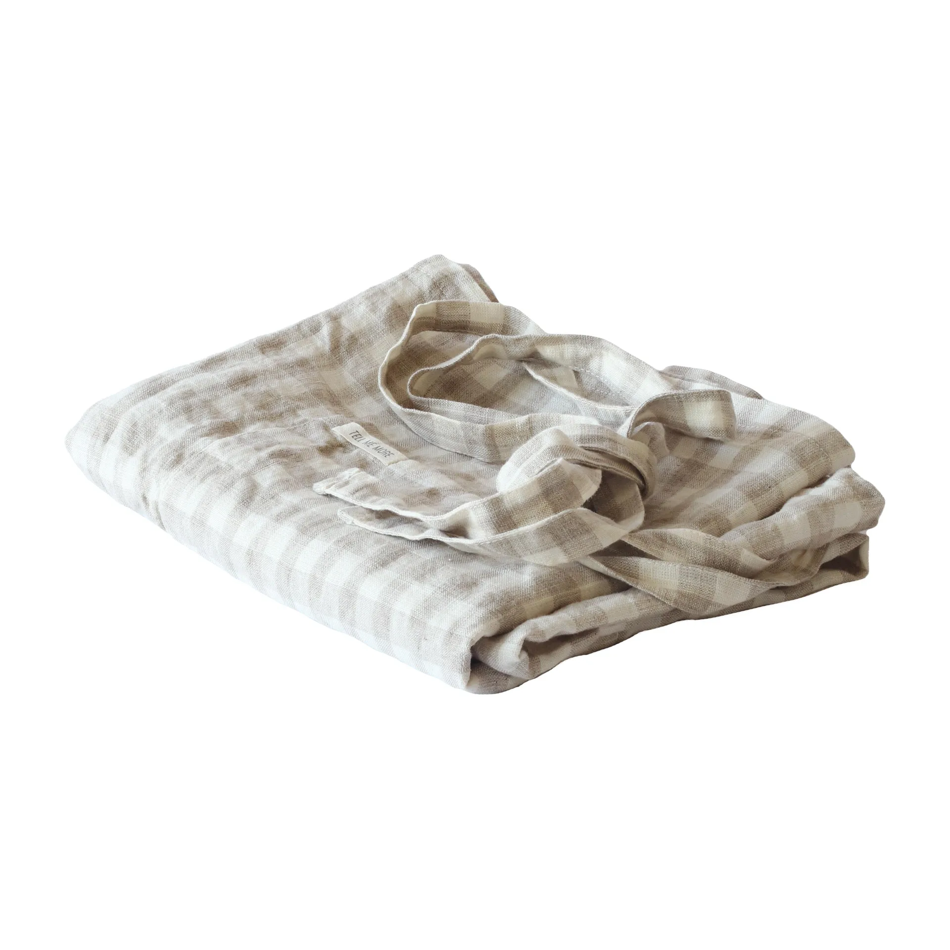 깅엄 체크 앞치마 90x75 cm, Natural Tell Me More | 텔미모어