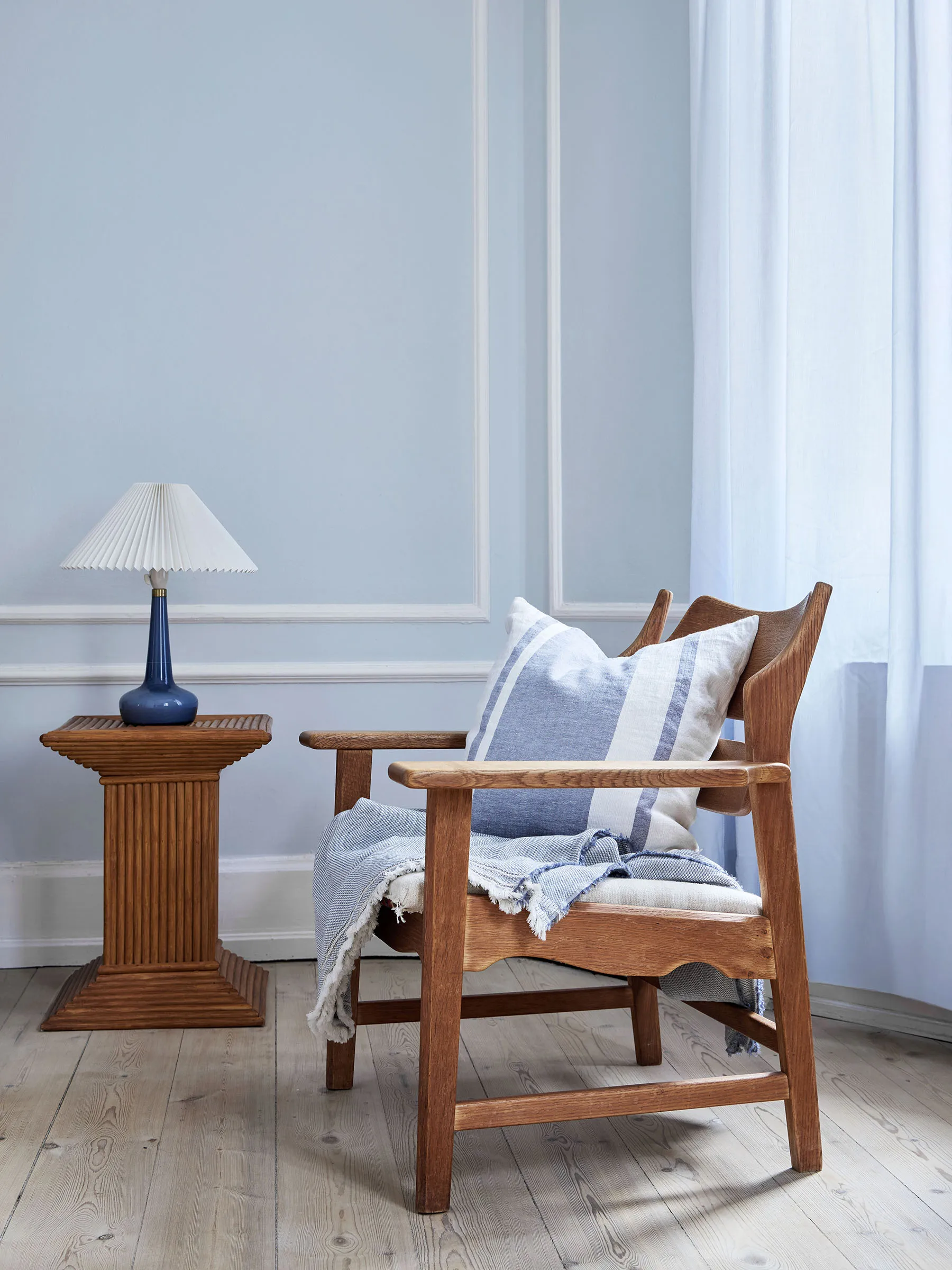 쥘 쿠션 커버, Blue stripe, 50x50 cm Tell Me More | 텔미모어