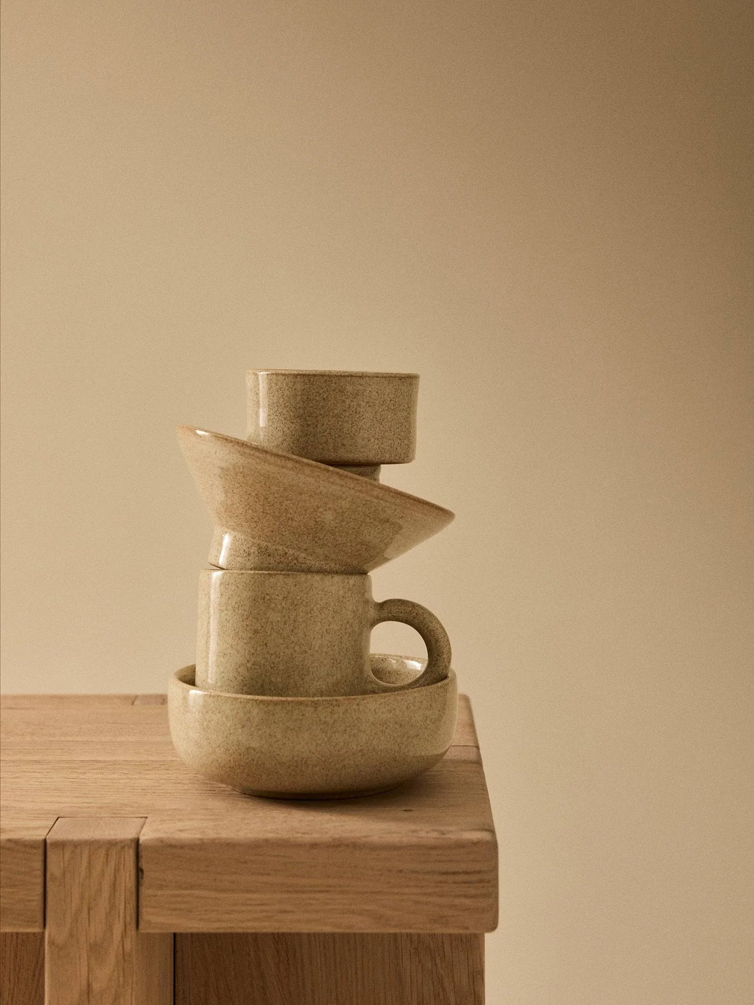 Elio 보울, Beige spräcklig, Ø14x5 cm Tell Me More | 텔미모어