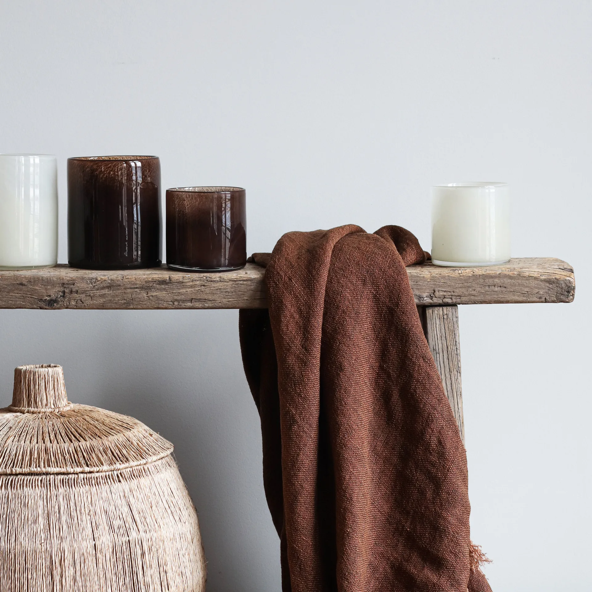 리릭 캔들홀더 M, linen (white) Tell Me More | 텔미모어