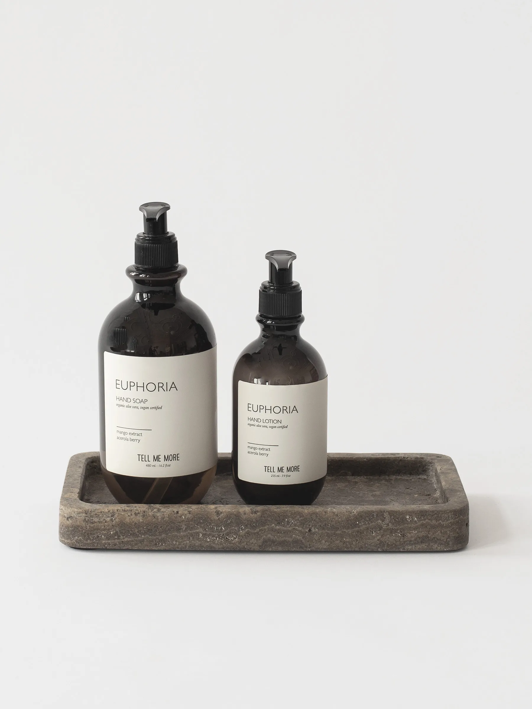 Travertine 장식용 트레이 13x25 cm, Brown Tell Me More | 텔미모어