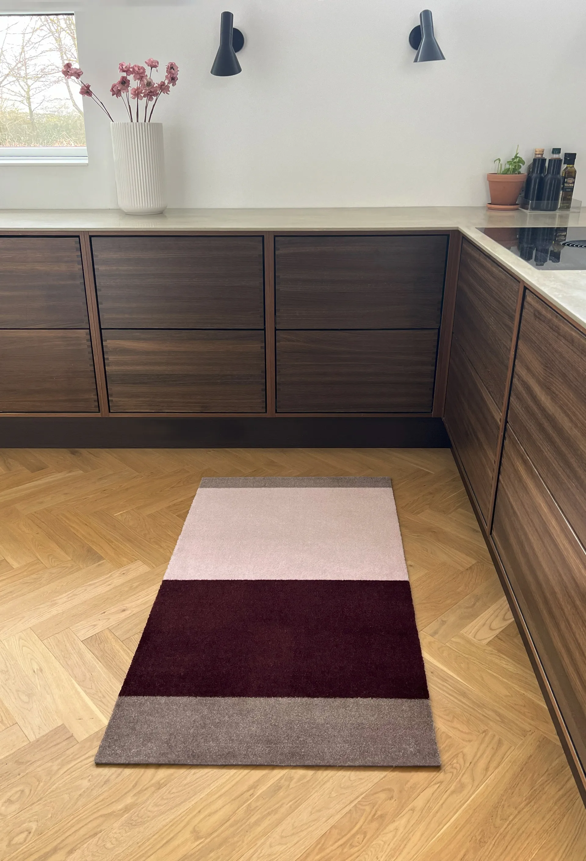 스트라이프 복도 러그 가로형, Bordeaux-rose-sand, 67x120 cm tica copenhagen | 티카 코펜하겐
