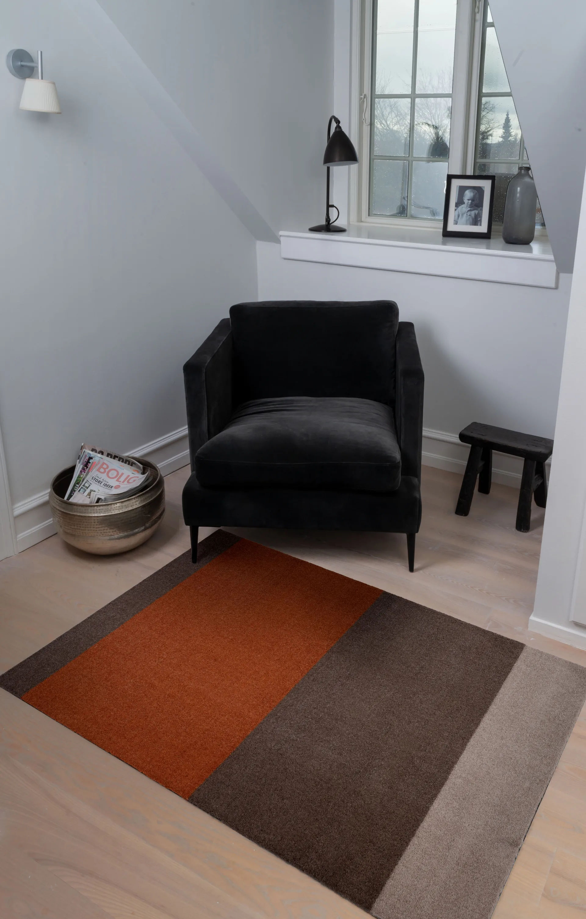 스트라이프 복도 러그 가로형, Brown-terracotta90x130 cm tica copenhagen | 티카 코펜하겐