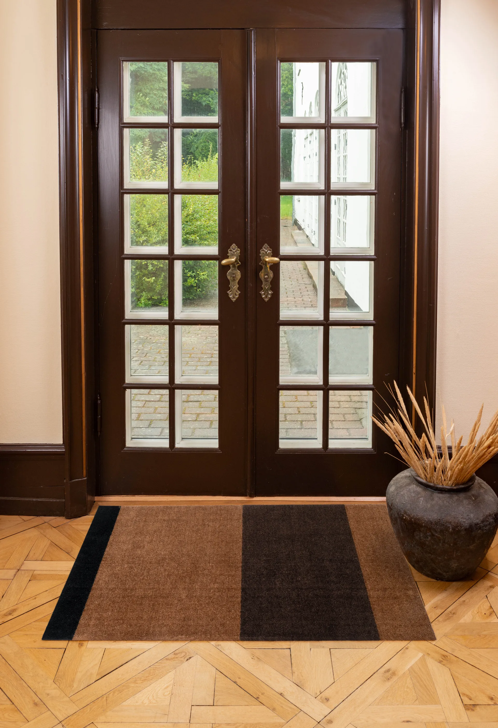 스트라이프 복도 러그 가로형, Cognac-dark brown-black, 90x130 cm tica copenhagen | 티카 코펜하겐