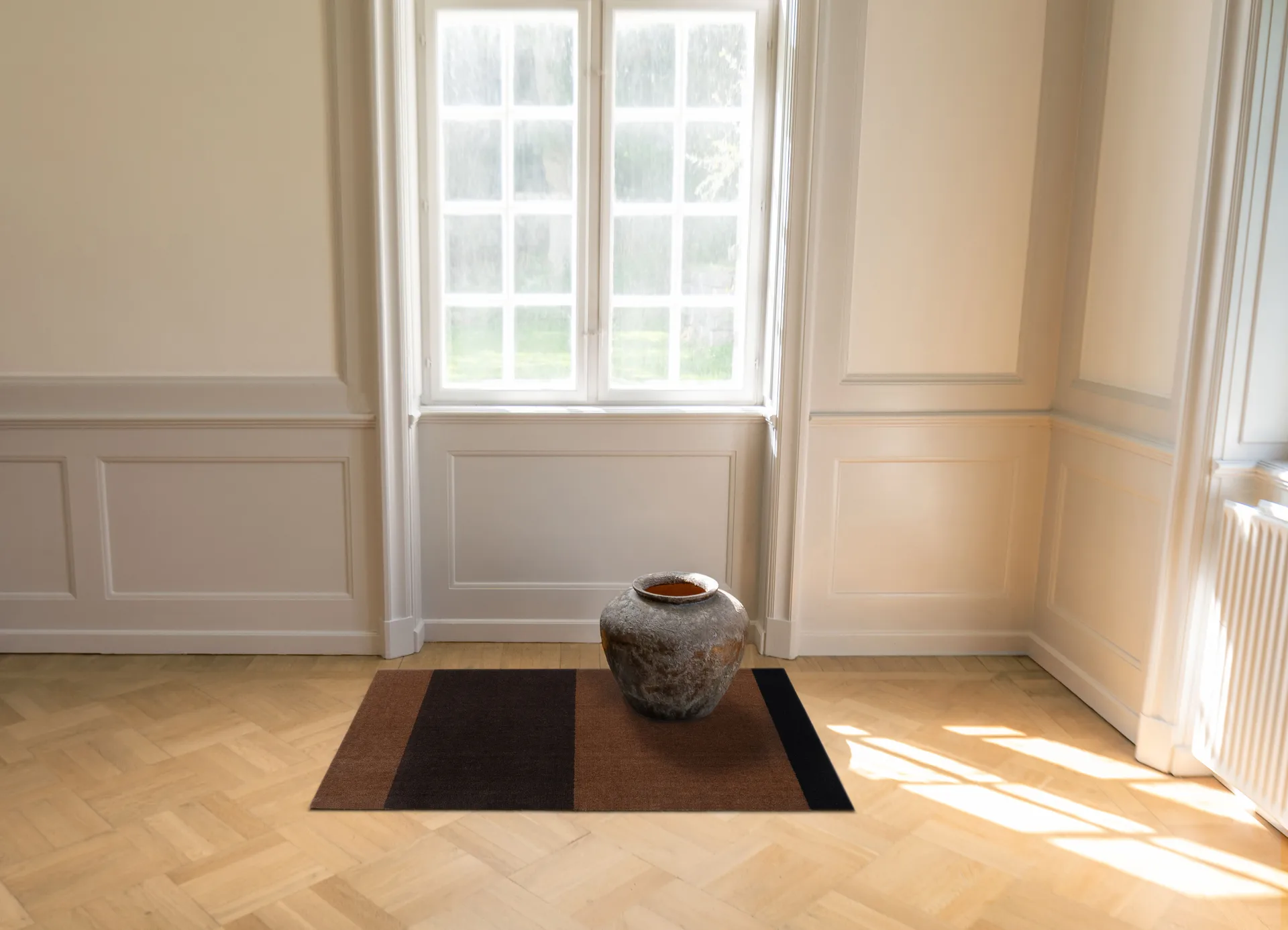 스트라이프 복도 러그 가로형, Cognac-dark brown-black, 90x130 cm tica copenhagen | 티카 코펜하겐