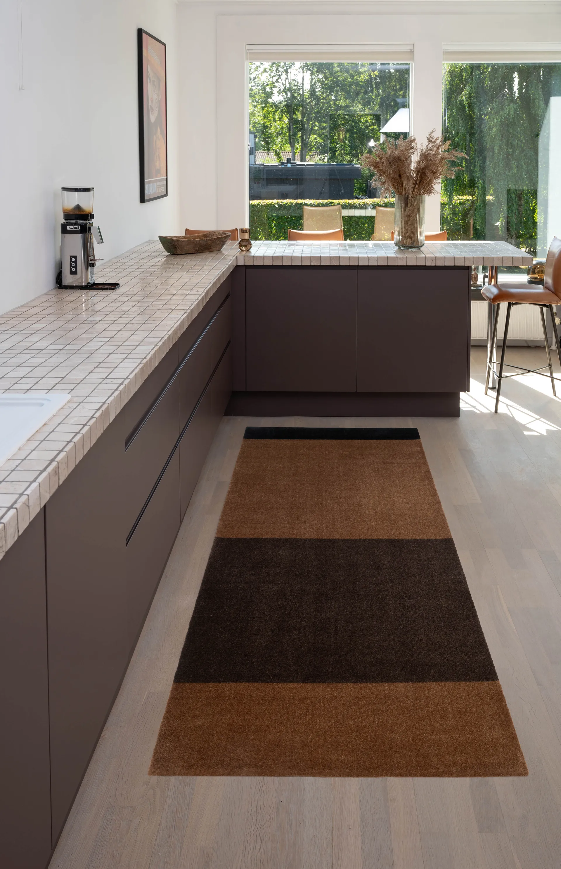 스트라이프 복도 러그 가로형, Cognac-dark brown-black, 90x200 cm tica copenhagen | 티카 코펜하겐