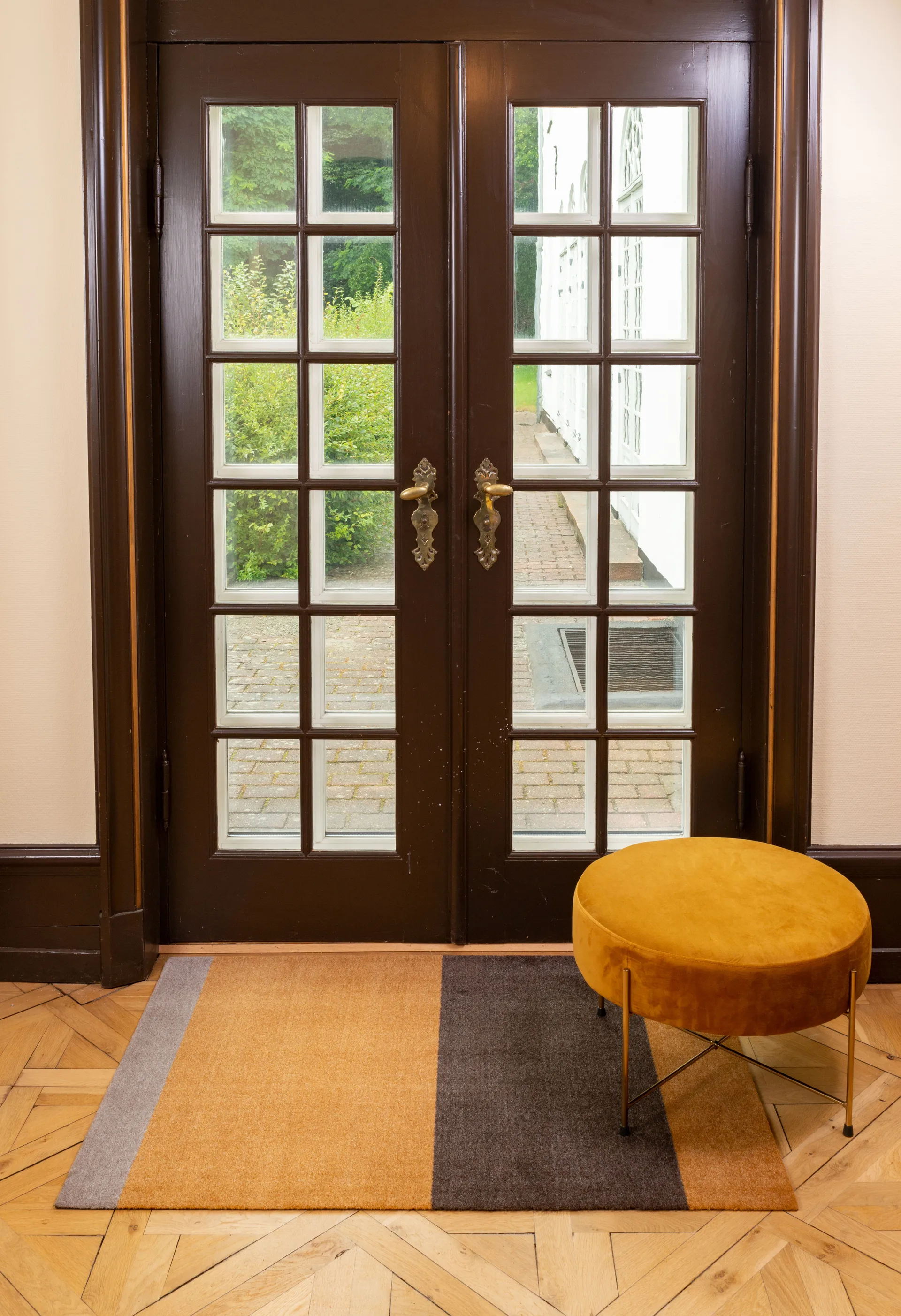 스트라이프 복도 러그 가로형, Dijon-brown-sand. 90x130 cm tica copenhagen | 티카 코펜하겐